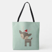 kerstman in een roodkerstman tote bag (Voorkant)