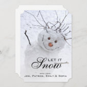 kerstman in een sneeuwige buitenlucht feestdagenkaart (Voorkant / Achterkant)