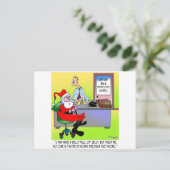 Kerstman in een verwarming & lucht werkgelegenheid feestdagenkaart (Staand voorkant)