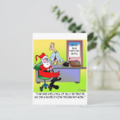 Kerstman in een verwarming & lucht werkgelegenheid feestdagenkaart (Staand voorkant)