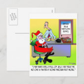 Kerstman in een verwarming & lucht werkgelegenheid feestdagenkaart (Voorkant / Achterkant)