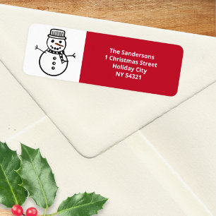 Kerstman in Festief Rood Etiket