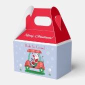 Kerstman in Golf Cart Merry Bedankdoosjes (Achterkant)