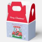 Kerstman in Golf Cart Merry Bedankdoosjes (Geopend)
