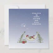 kerstman in hangmat kaart (Voorkant)