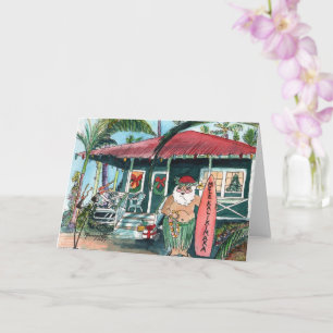 Kerstman in Hawaiian Kaart