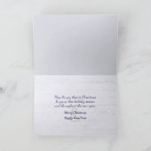 Kerstman in het moonlicht feestdagen kaart (Binnen)