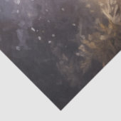 Kerstman in het nachtelijke besneeuwde bos Tissuepapier (Detail)