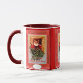 Kerstman in het raam mok (Links)