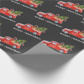 Kerstman in het  Rode-kerstvenster Cadeaupapier (Hoek)