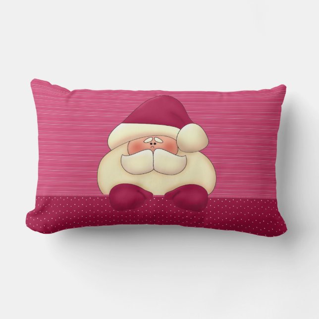 Kerstman in het roze kussen (Voorkant)