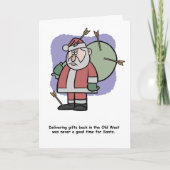 Kerstman in het Wilde Westen Kaart (Voorkant)