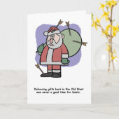 Kerstman in het Wilde Westen Kaart (Gele Bloem)