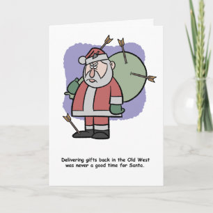 Kerstman in het Wilde Westen Kaart