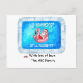 Kerstman in het zwembad in juli feestdagenkaart (Voorkant)