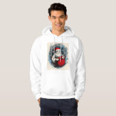  Kerstman in Holiday Wreath Hoodie (Voorkant volledig)