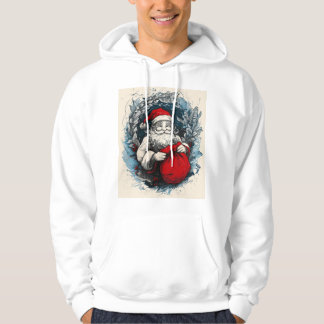  Kerstman in Holiday Wreath Hoodie