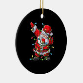 Kerstman in kerstmis keramisch ornament (Rechts)