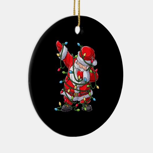 Kerstman in kerstmis keramisch ornament (Rechts)