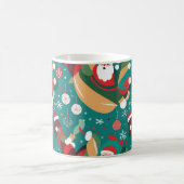 Kerstman in kerstpatroon koffiemok (Center)