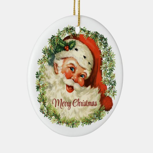  Kerstman in Krans Ornament (Rechts)