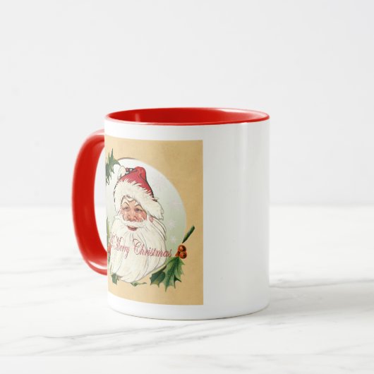  kerstman in Lijst Mok (Voorkant links)