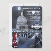 Kerstman in Londen Kerstfeest Kaart (Voorkant)