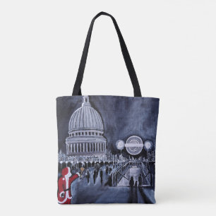 Kerstman in Londen Schilderij van Alfred Fox Tote Bag