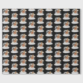 kerstman in Melkspin Cadeaupapier (Vlak)