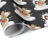 kerstman in Melkspin Cadeaupapier (Rol Hoek)