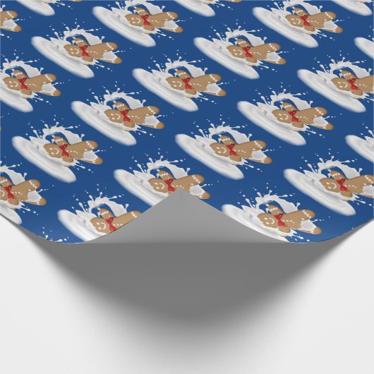 kerstman in Melkspin Cadeaupapier (Hoek)