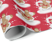 kerstman in Melkspin Cadeaupapier (Rol Hoek)