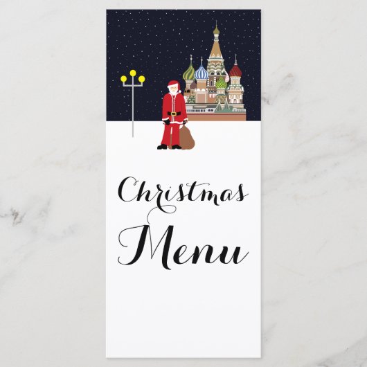 Kerstman in Moskou Menu (Voorkant)