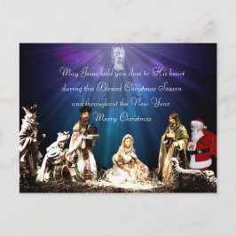Kerstman in Nativiteit Briefkaart