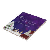 Kerstman in Nativiteit Tegeltje (Zijkant)