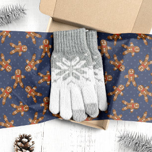 Kerstman in Navyblauw Kerstbrood Tissuepapier