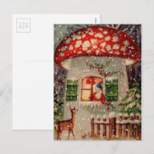  kerstman in paddenstoel feestdagenkaart (Voorkant / Achterkant)