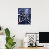 Kerstman in Parijs Schilderij van Alfred Fox Poster (Thuiskantoor)