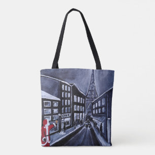 Kerstman in Parijs Schilderij van Alfred Fox Tote Bag