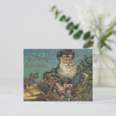  kerstman in Roadster Feestdagenkaart (Staand voorkant)