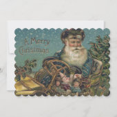 kerstman in Roadster Feestdagenkaart (Voorkant)