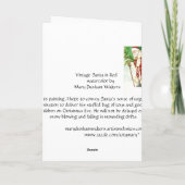  kerstman in rode Kaart (Achterkant)