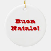 Kerstman in Rome Italië Keramisch Ornament (Achterkant)