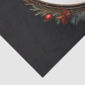 Kerstman in Ronde Lijst Decoupage Ambachtspapier Tissuepapier (Detail)