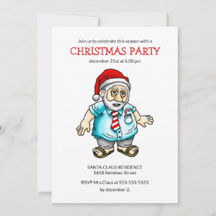 Kerstman in Sandalen Feest Kaart