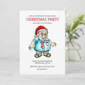 Kerstman in Sandalen Feest Kaart (Staand voorkant)