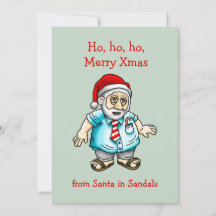 Kerstman in sandalen
