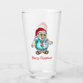 Kerstman in sandalen glas (Achterkant)
