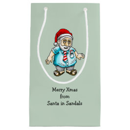 Kerstman in sandalen klein cadeauzakje