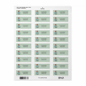 Kerstman in sandalen retouradreslabel etiket (Full Sheet)